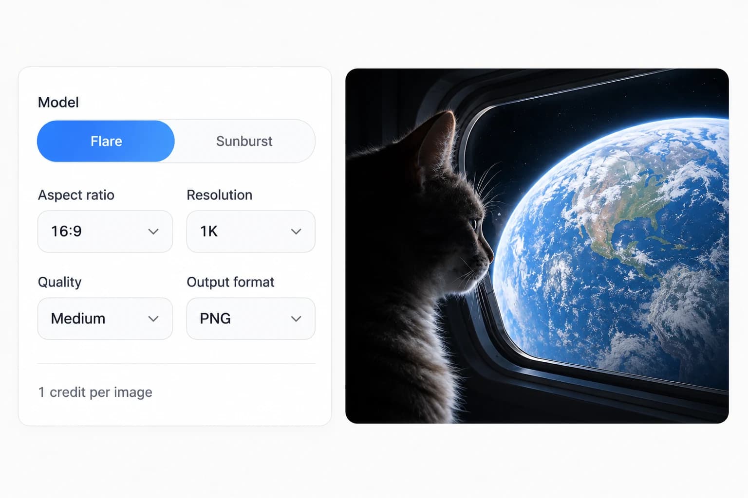 Set model, quality, and resolution — illustrated generator workflow
